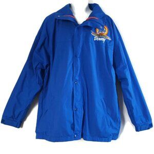 Nascar Tide Downy Windbreaker Jacket Men's XL Blue Nylon Embroidered Pockets